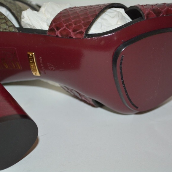 NIB GUCCI GENUINE PYTHON LEATHER SANDALS SHOES - Picture 7 of 7